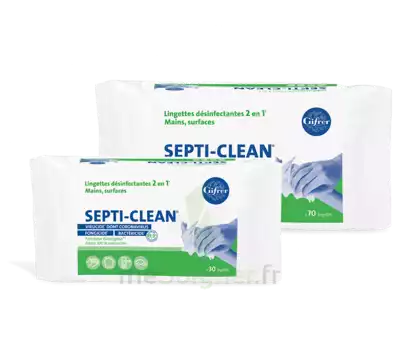 Septi-clean Lingette DÉsinfectante Paquet/70 à SAINT ORENS DE GAMEVILLE